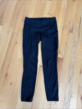 Lululemon Black Active High-Waist Leggings with Side Pockets